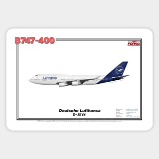 Boeing B747-400 - Deutsche Lufthansa (Art Print) Sticker